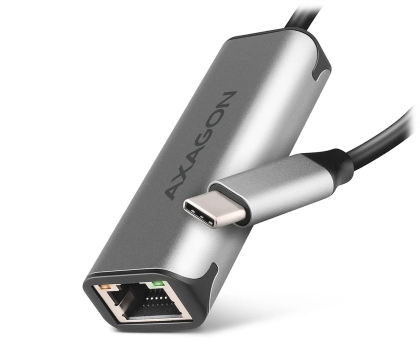 Karta sieciowa AXAGON 2.5 Gigabit Ethernet, Realtek 8156, ADE-25RC USB-C 3.2 Gen 1, automatyczna instalacja, szara